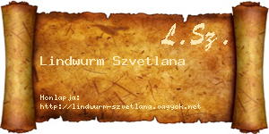 Lindwurm Szvetlana névjegykártya