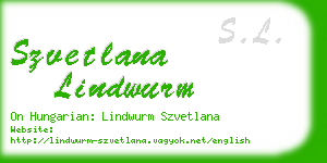 szvetlana lindwurm business card